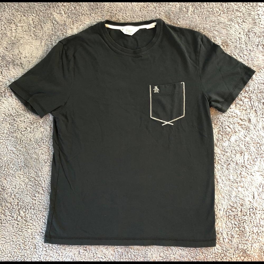 Penguin Black Pocket Short Sleeves T-shirt